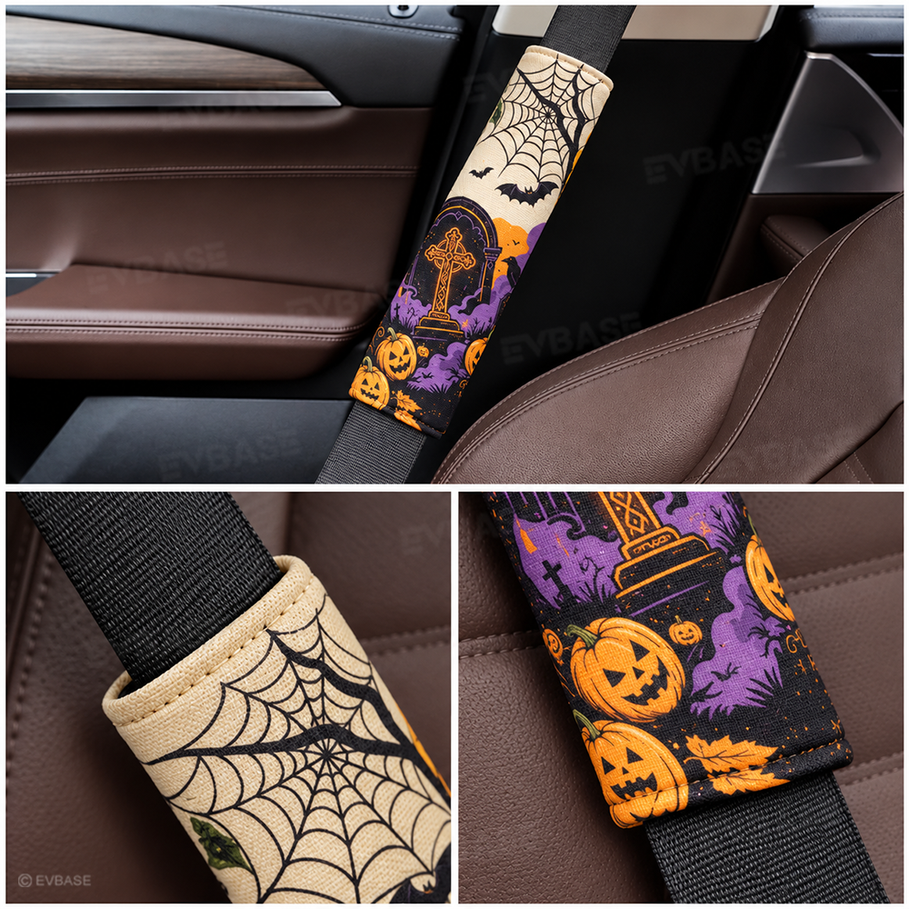 Model Y Juniper Halloween Seat Belt Covers Shoulder Pads for Tesla Model Y/3/X/S/Cybertruck