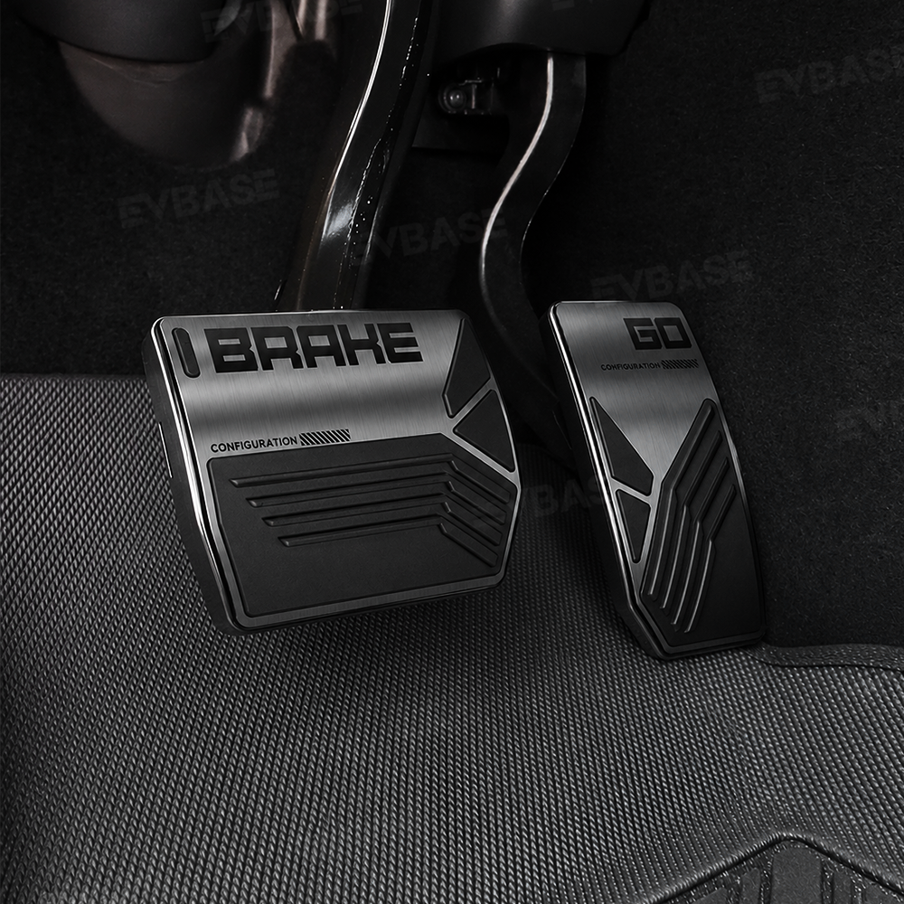 Model Y/ YL/ 3 Aluminum Alloy Brake & Accelerator Pedal Covers Non-Slip Foot Pedals Pads Set