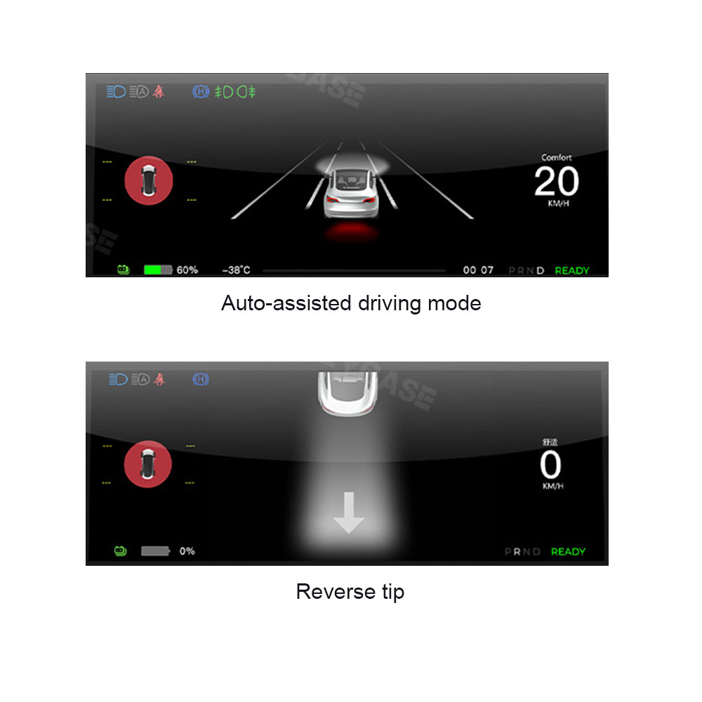 Model 3/Y 8.9 Inch Dashboard Screen Inspired By Model X Head Up Display Instrument Cluster for Tesla