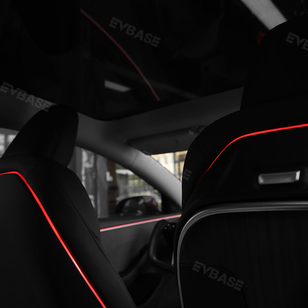 Model Y/3 Backseat Ambient Lighting Seat Back Neon Lights Interior Lighting Upgrade
