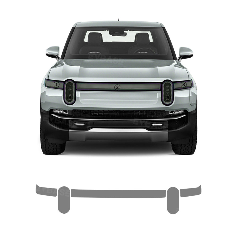 Headlights TPU PPF for R1T Paint Protection Film Purple / Smoke Tint Waterproof Shield Guard Pre-Cut Transparent Film Kit for Rivian