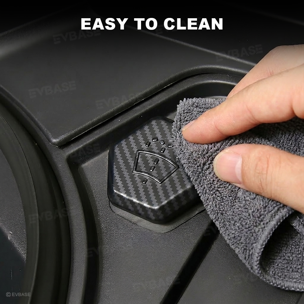 Cybertruck Windshield Wiper Fluid Reservoir Cap ABS Carbon Fiber Style Trim Cover