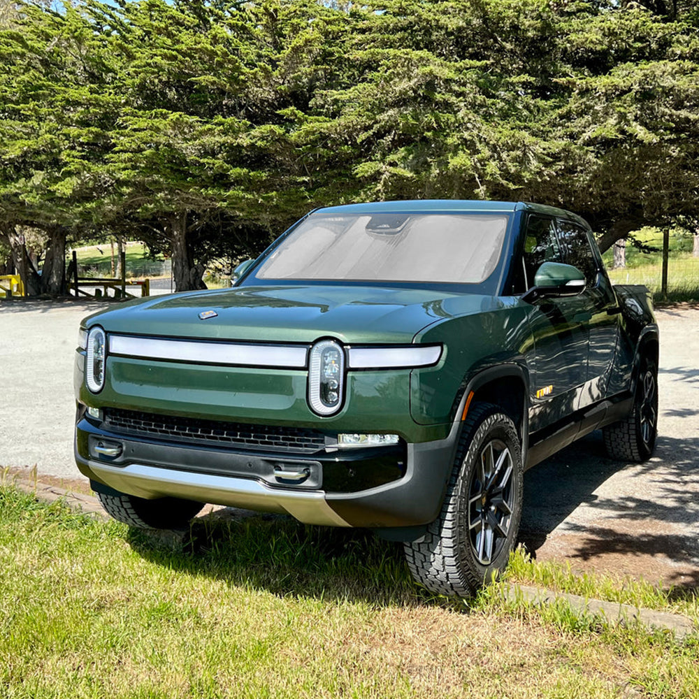 Windshield Sunshade for R1T Reflective Foldable Front Window Heat Protection Sun Visor for Rivian