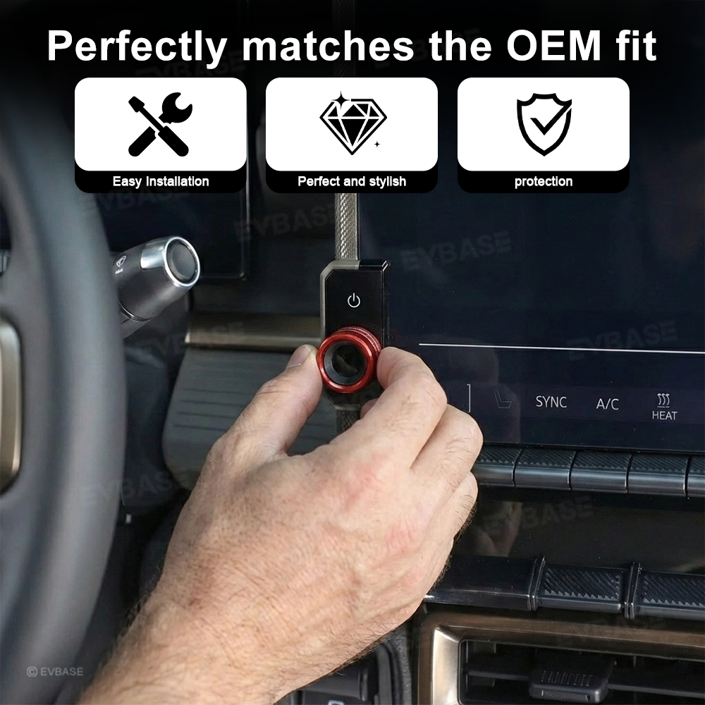 Hummer EV Center Console Volume Knob Ring Cover Aluminum Multimedia Tune Knob Trim Cover