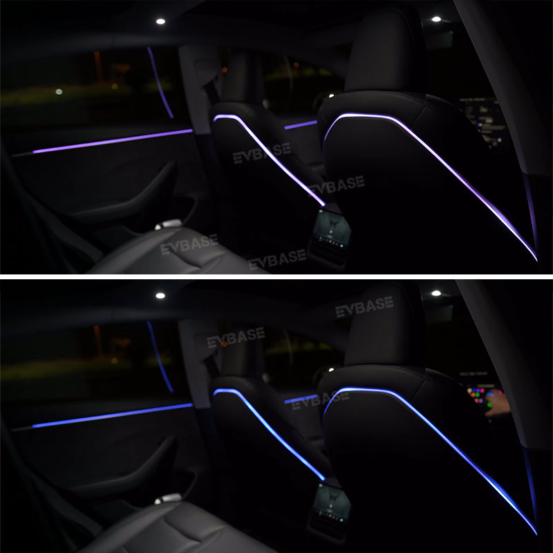 Tesla Model 3 Highland/ Y Juniper Backseat Ambient Lights Car Neon Light Interior EVBASE