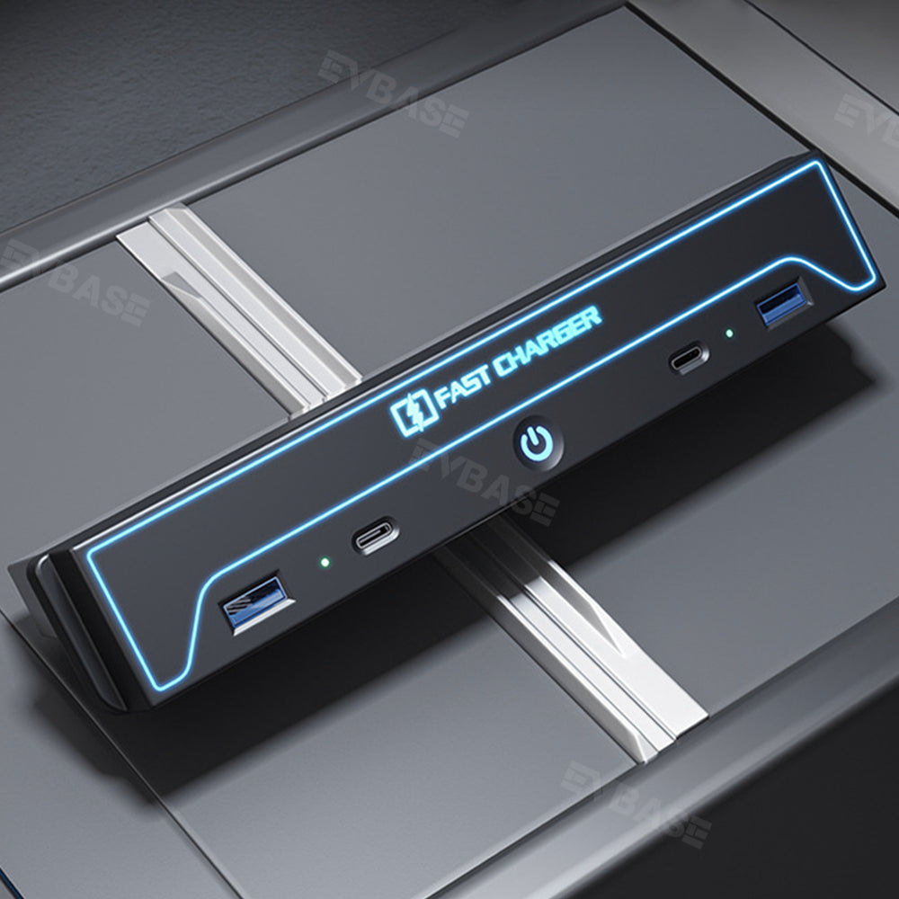 Model 3 Highland USB Hub Adapter Center Console Docking Station Fast Charger With Dynamic Ambient Light for Tesla