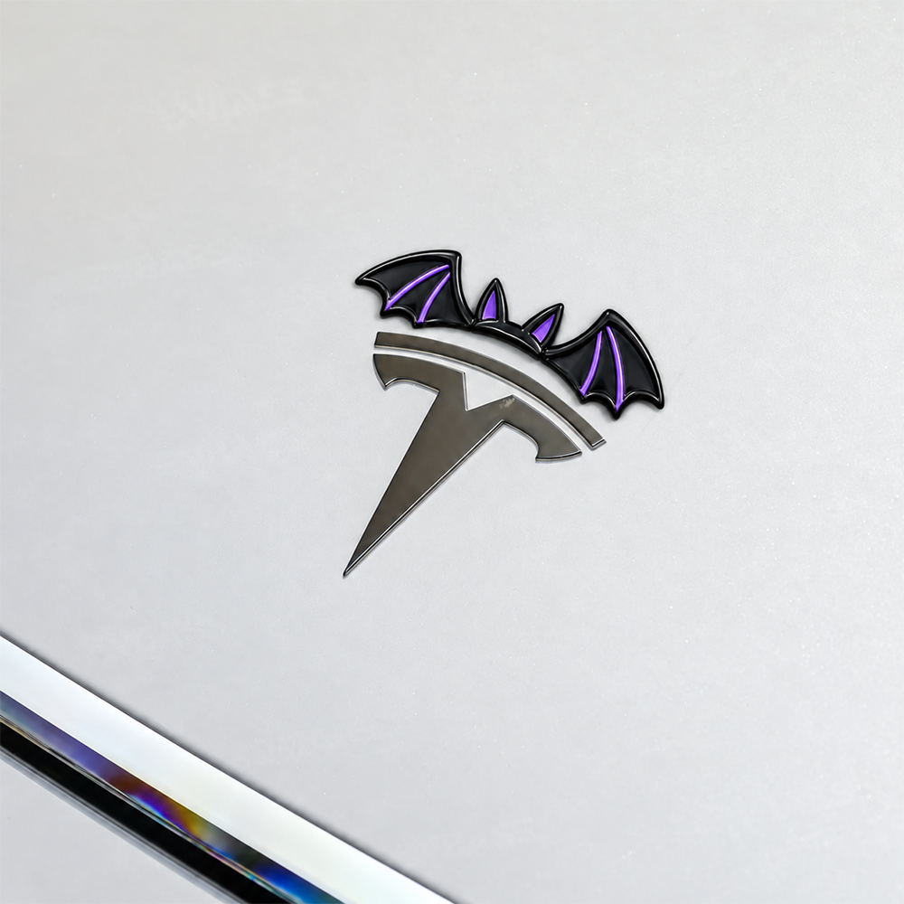 Model Y/3/YL Halloween Tesla Emblem Decals Holiday Decor Waterproof Stickers Bat & Pumpkin Style