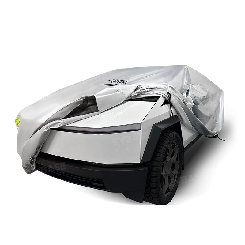 Cybertruck Full Car Covers Waterproof Sliver Coating All Weather Outdoor Protection Exterior Accessories for Tesla
