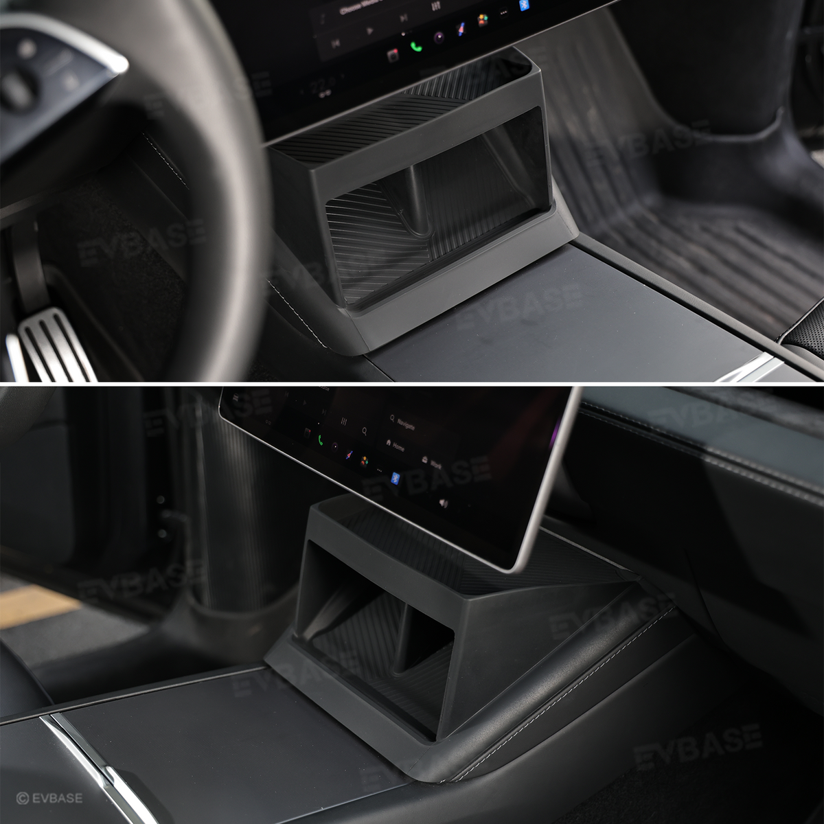 Model Y Juniper/ 3 Highland/ Y L Under-Screen Storage Organizer with Center Console Wireless Charging Pad Liner