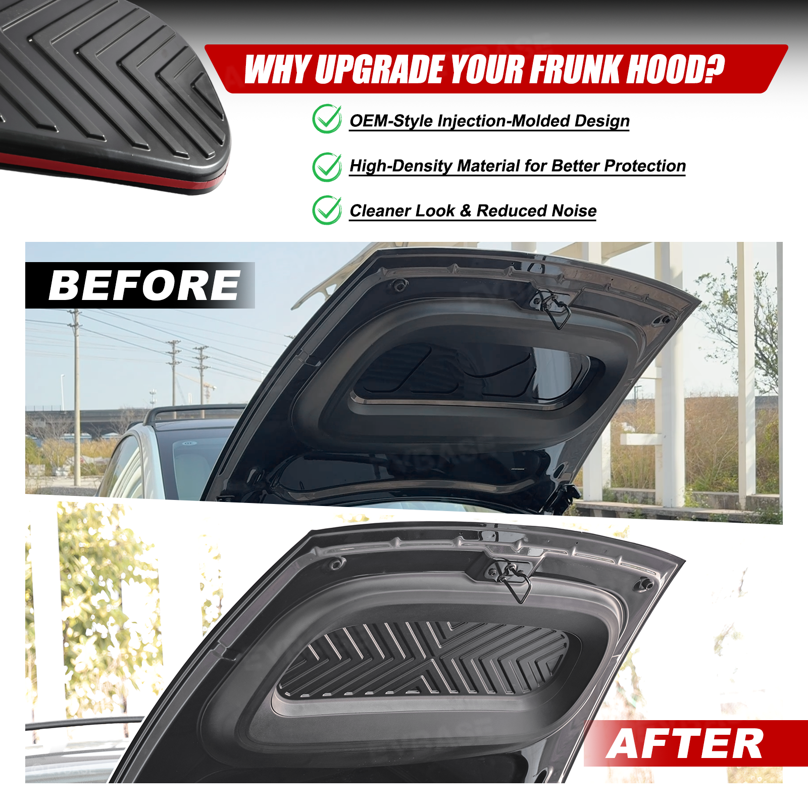 Model Y Juniper Frunk Hood Insulation Pad Frunk Lid Soundproof Protective Mat for Tesla