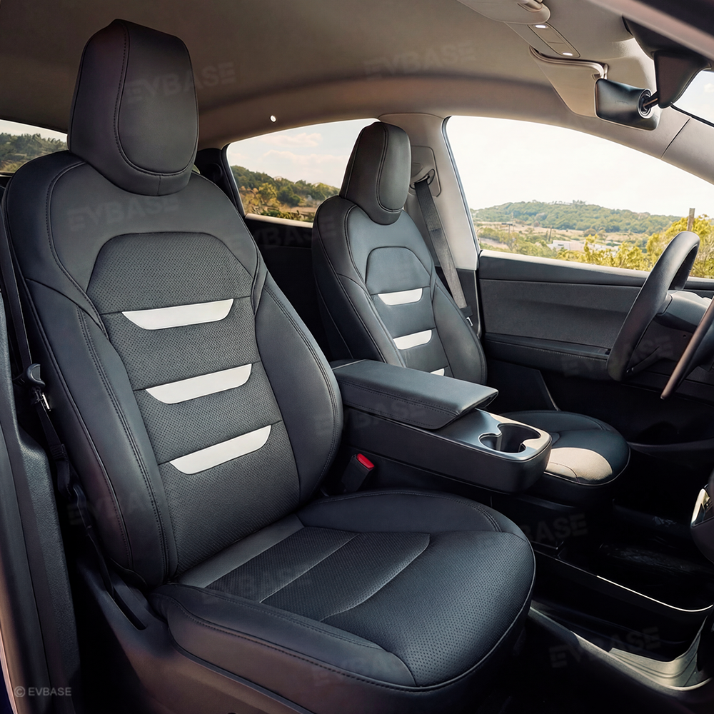 Model Y Juniper Standard Seat Covers NAPPA Leather Seat Protector 3-lined Insignia Design