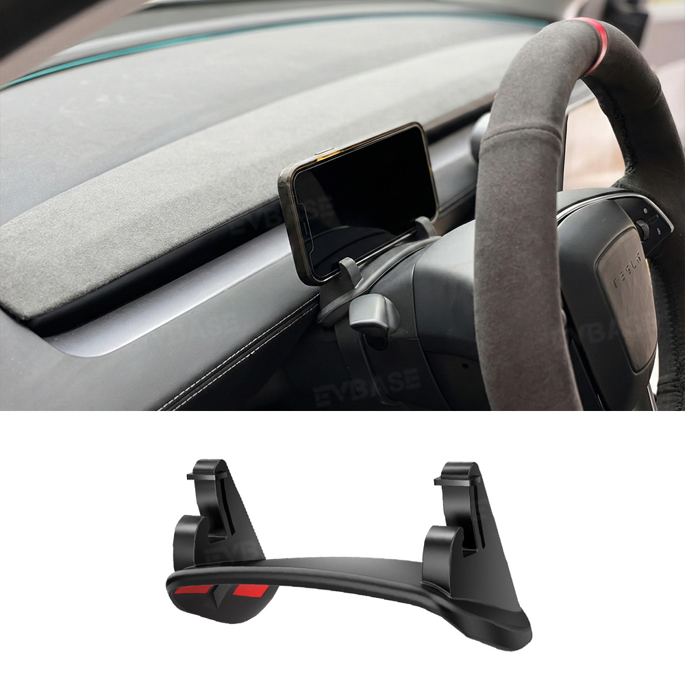 Model Y Juniper/ 3 Highland Steering Wheel Phone Mount Silicone Phone Holder for Tesla