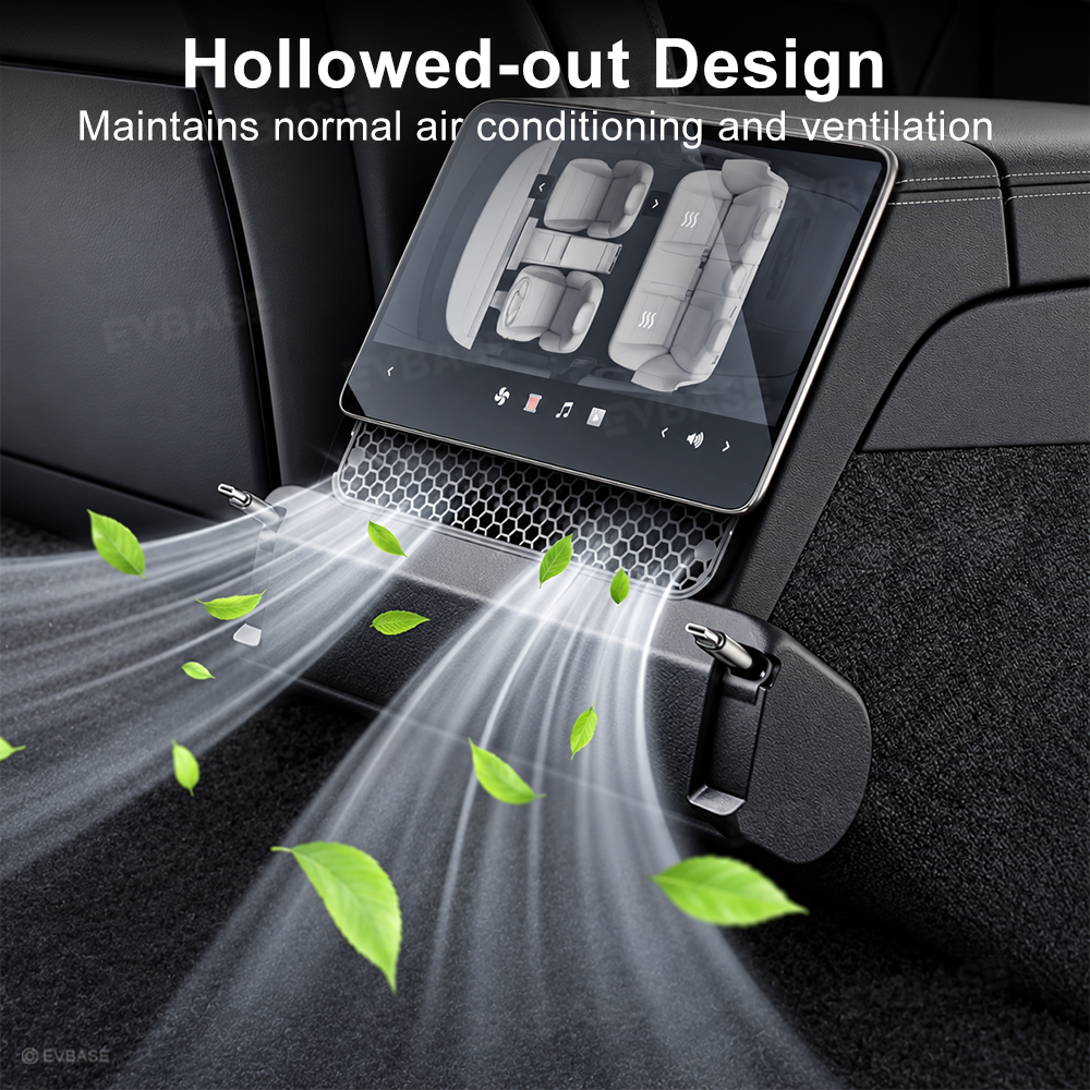 Model Y L Rear Air Vent Expansion Dock with Retractable Charging Cables & Aromatherapy & Air Vent Cover