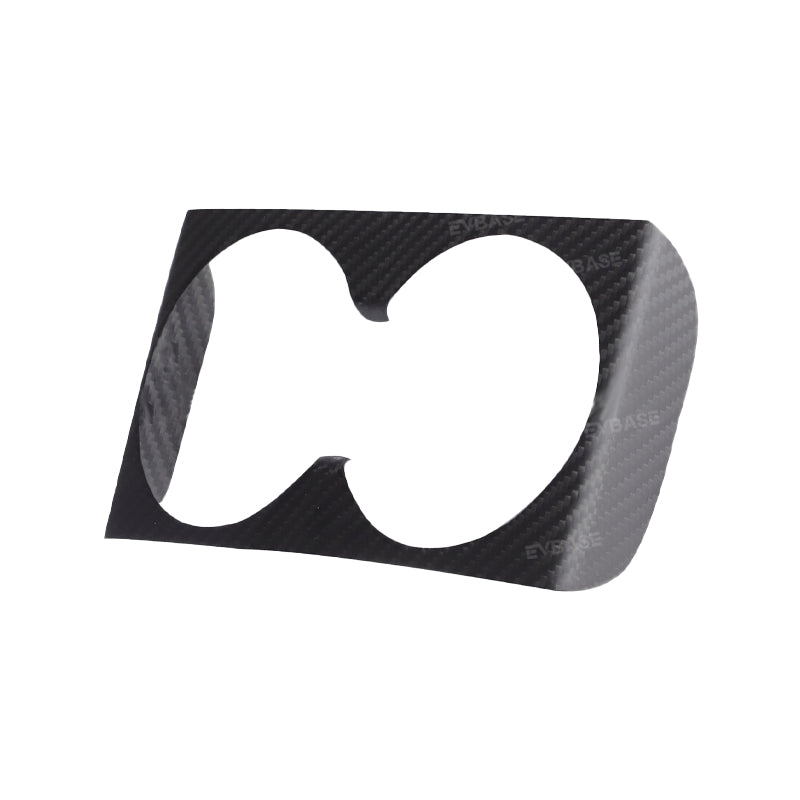 EVBASE Model 3 Highland Cup Holder Cover Real Carbon Fiber Trim Panel Center Console Overlay For Tesla