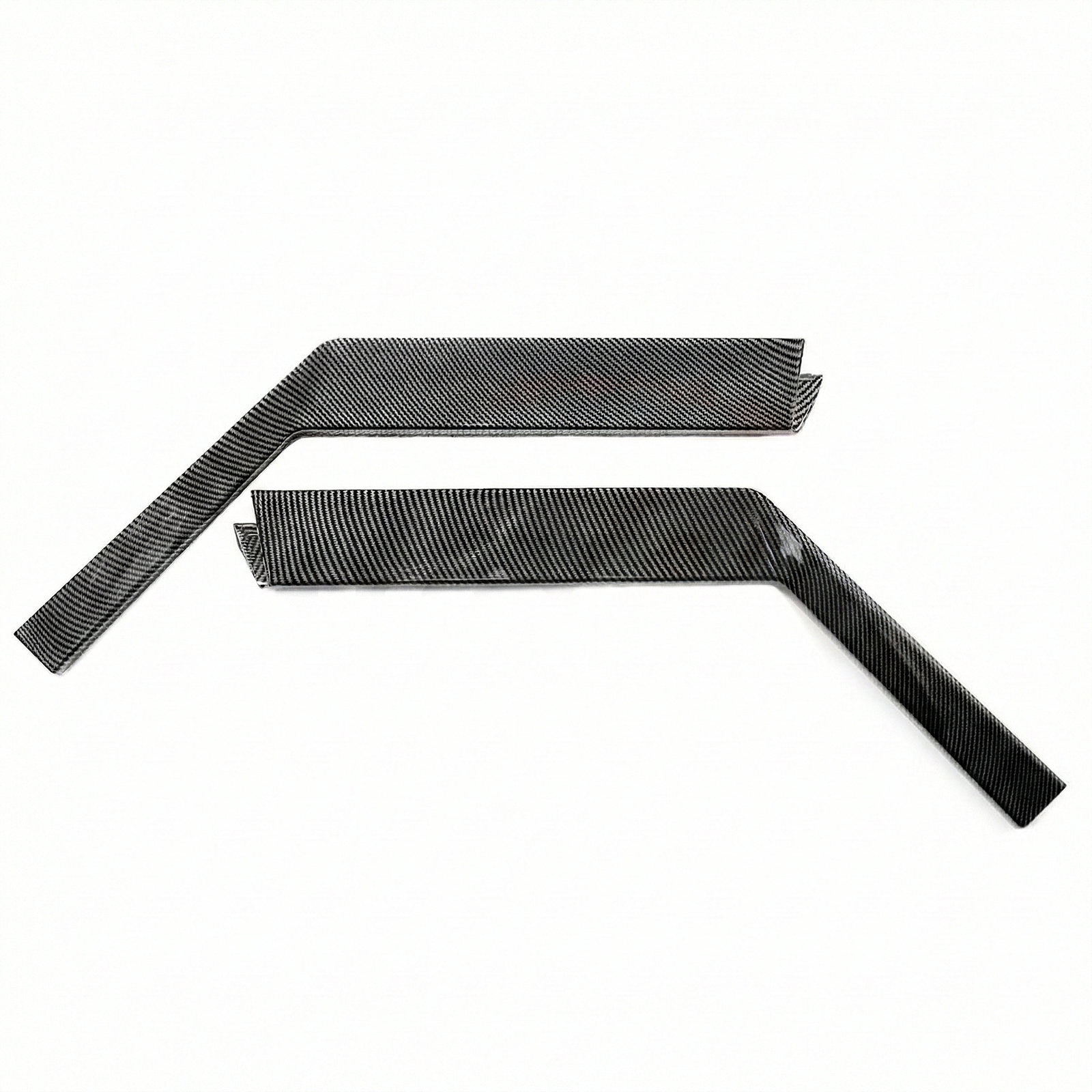 Cybertruck Lower Center Console Side Trim Covers ABS Carbon Fiber Style Protective Overlay