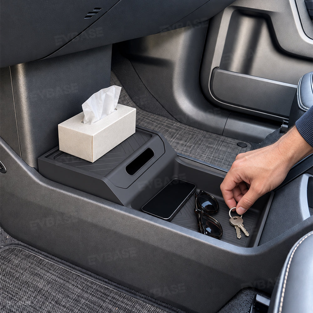 Lower Center Console Organizer 2.0 for Rivian R2 Under Console Storage Tray