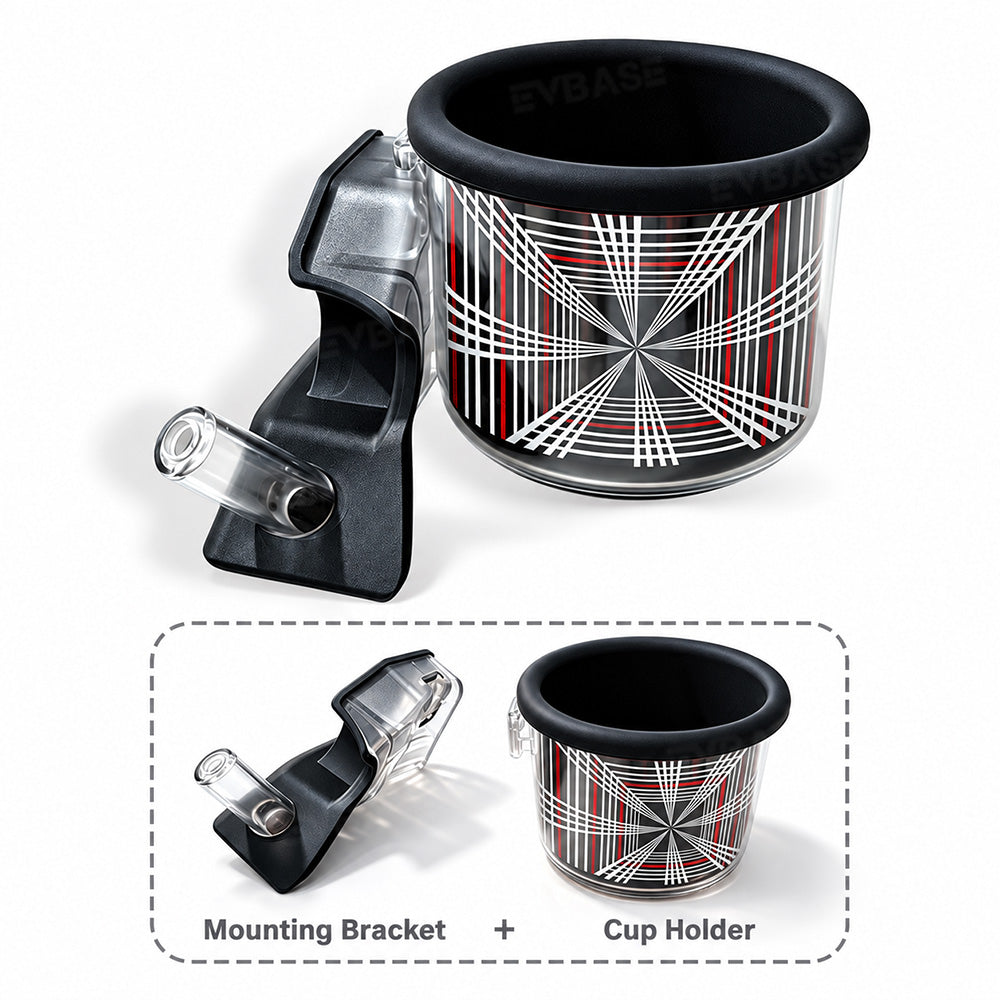 Model Y Juniper/ Y L ABS Side Door Cup Holder Plaid Style Storage Drink Holder