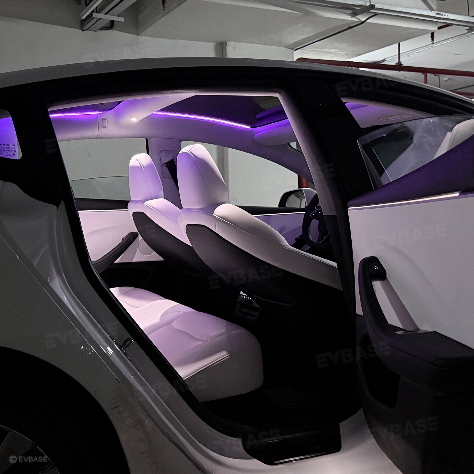 Model Y Juniper/ 3 Highland Roof Ambient Lighting 2.0 Sunroof Streamer Lights with Factory Screen Control