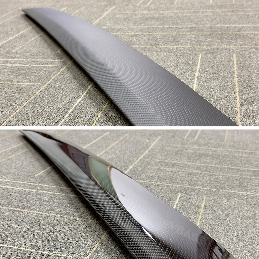 EVBASE Real Carbon Fiber Tesla Dashboard Front Door Cover Trim para el modelo 3 Y