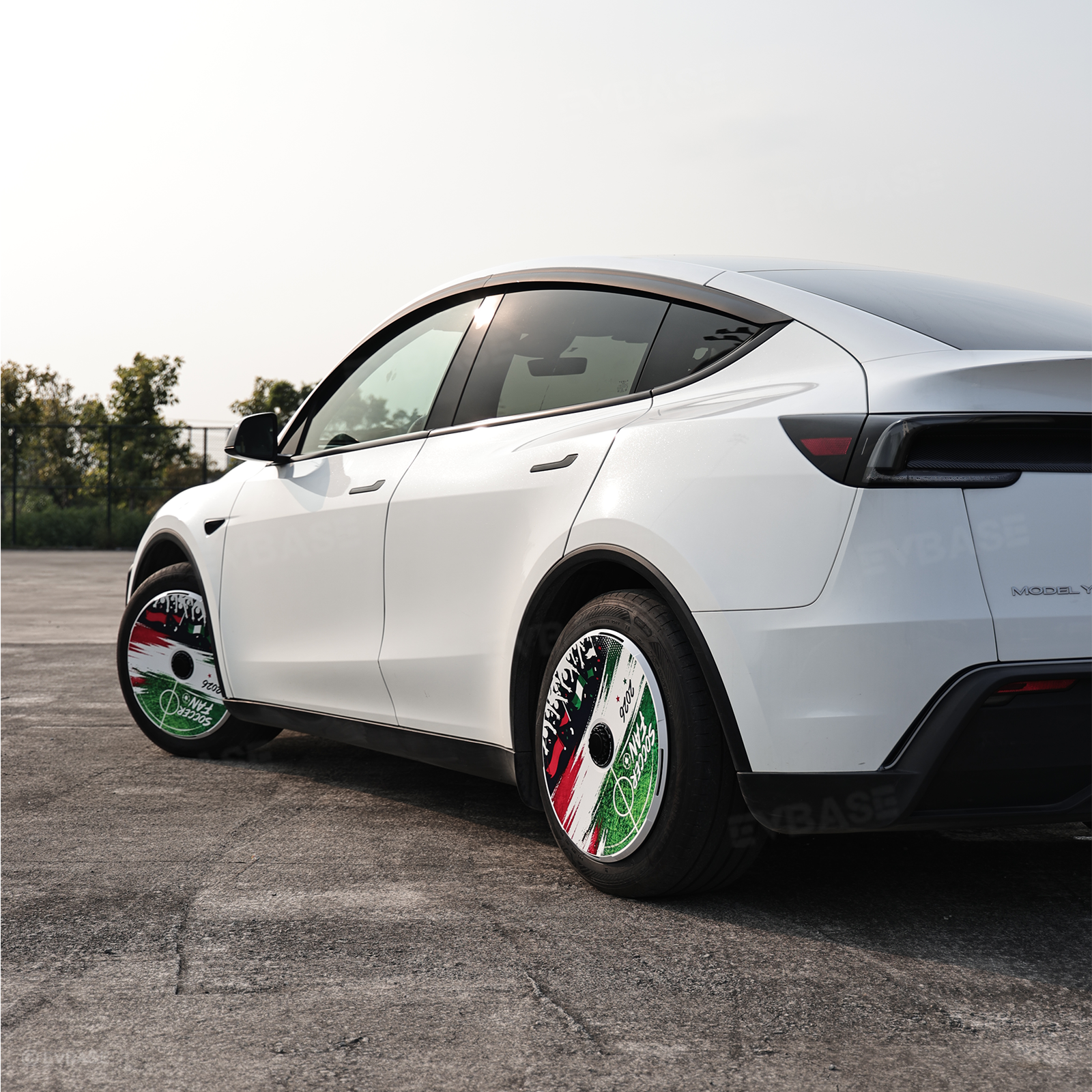 Model Y Juniper Aero Wheel Covers International Soccer Style Hubcaps for Tesla 18/19/20/21 Inch Wheels