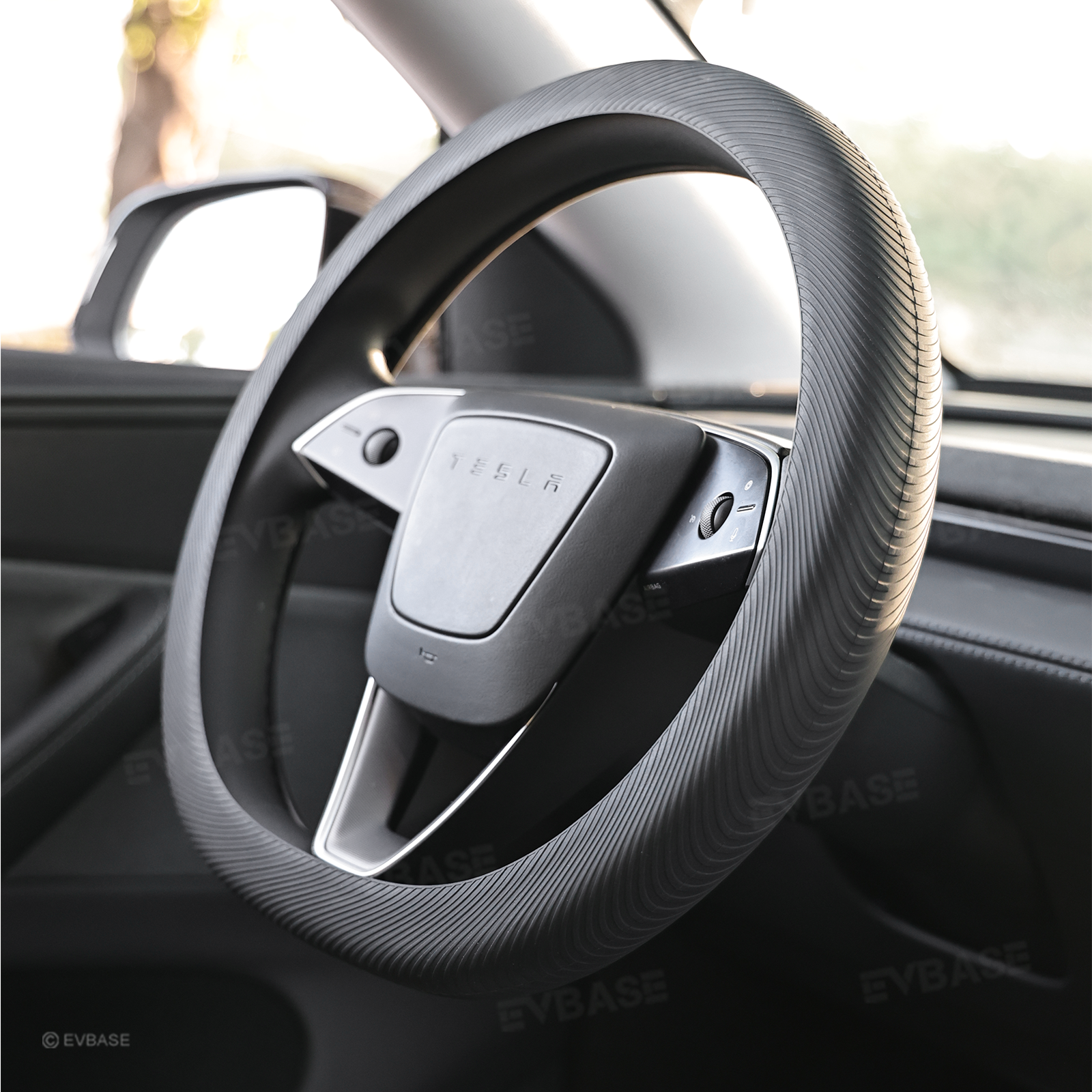 Model Y Juniper /3 Highland Silicone Steering Wheel Cover Anti-Slip Steering Wheel Protector Overlay