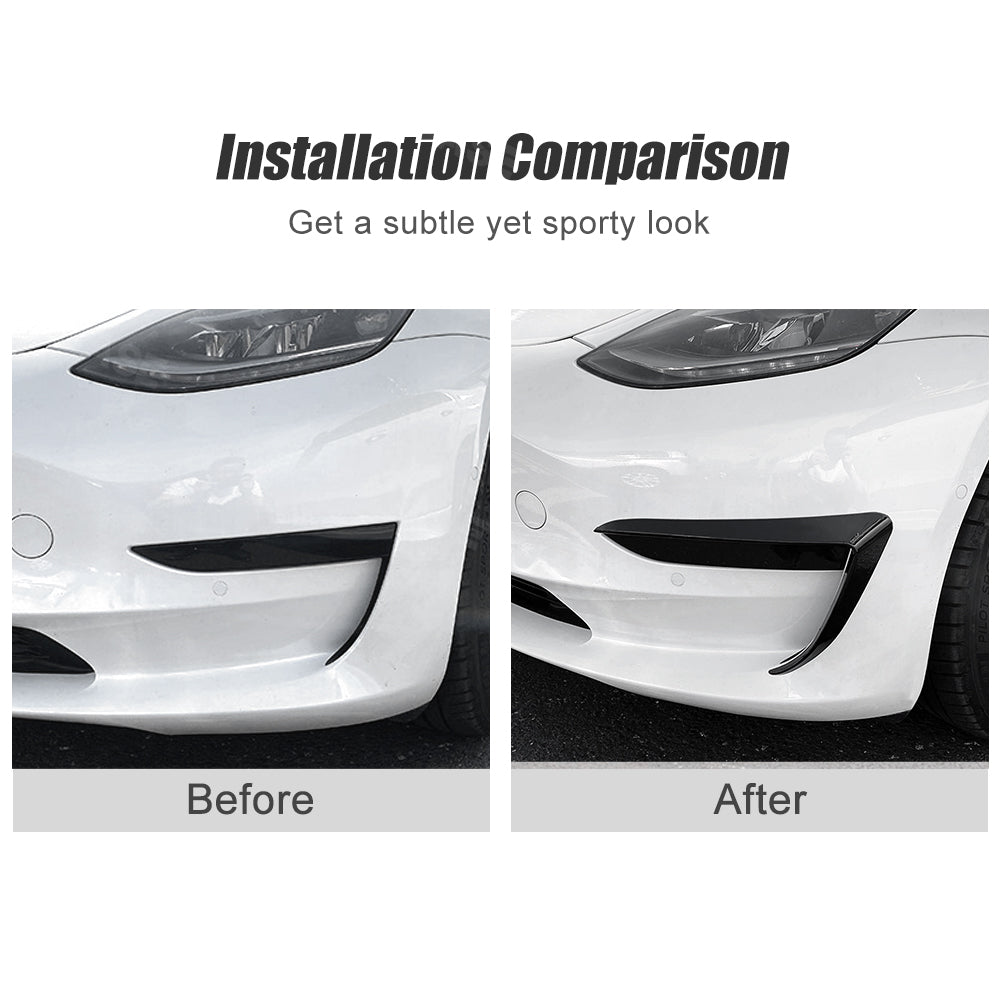 Model Y Fog Light Cover ABS Blade Trim Frame Exterior Accessories