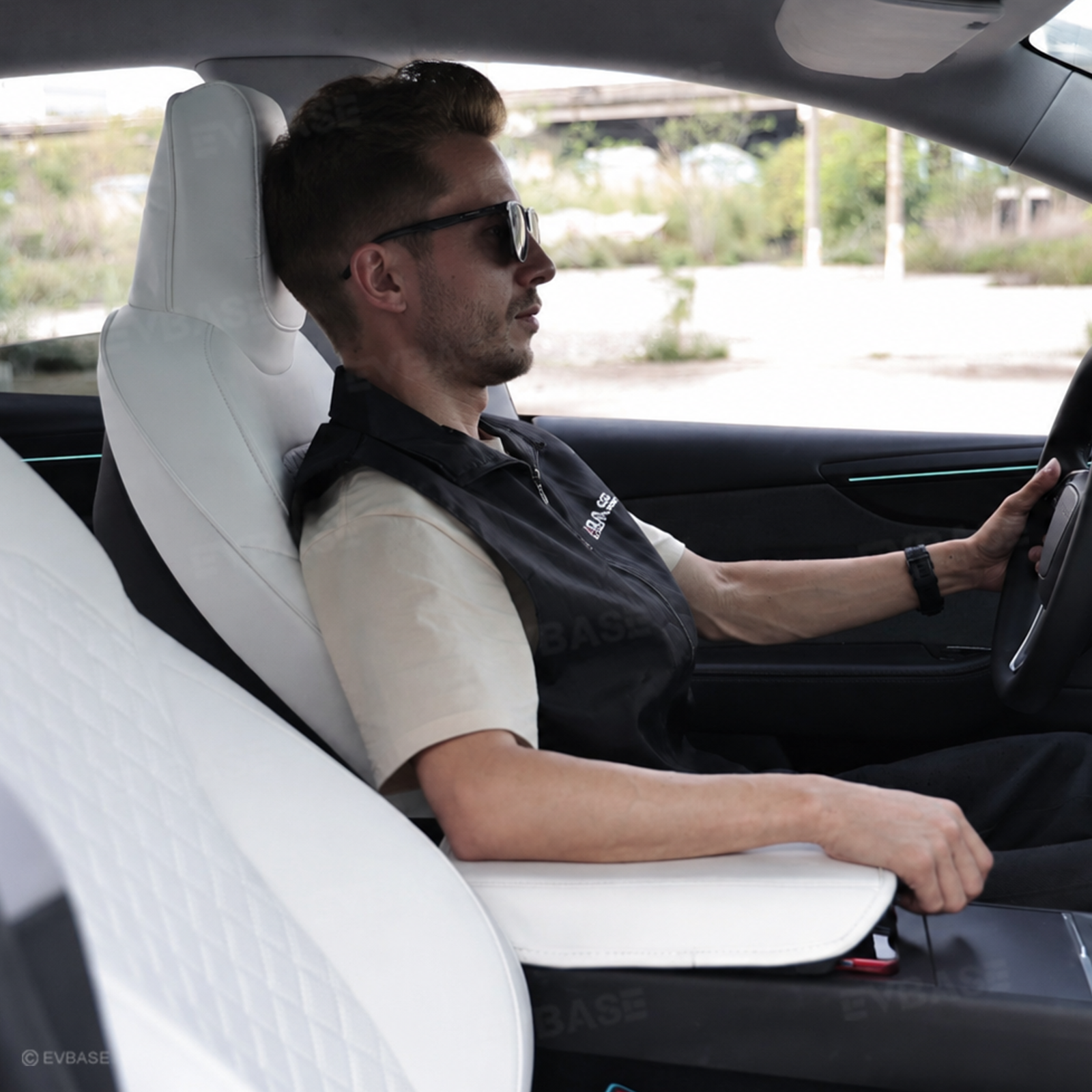 Model Y Juniper Seat Covers Waterproof Breathable NAPPA Leather Seat Protector with Diamond Quilted Design