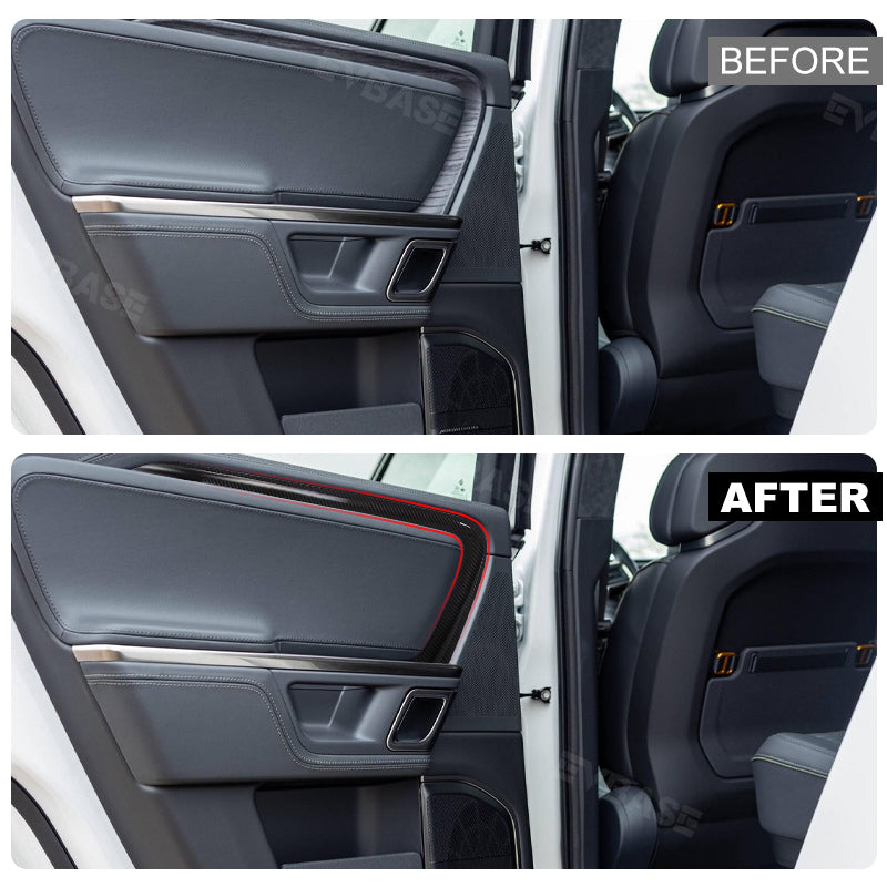 Door Trim for Rivian R1T ABS Panel Protection Strips Carbon Fiber Style Interior Accessories