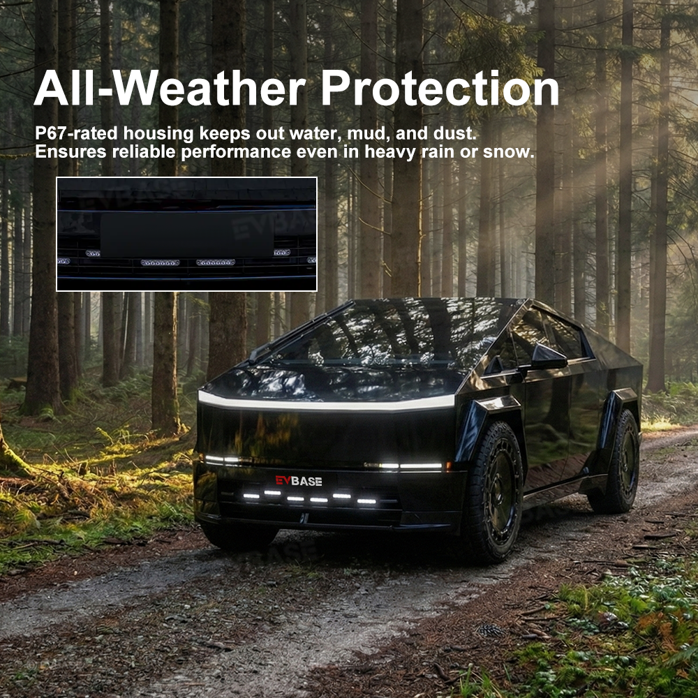 Cybertruck Front Grille LED Light Bar Tactical Lower Grille Auxiliary Lighting Upgrade