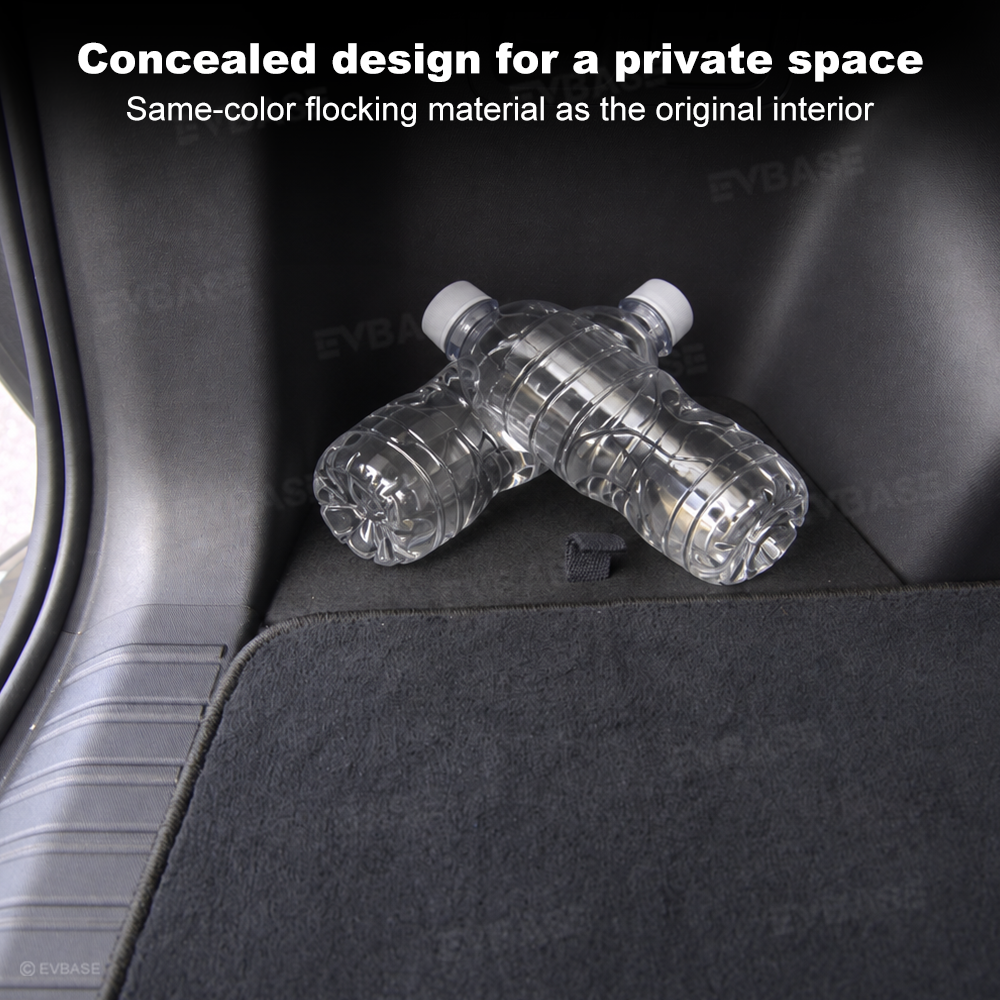 Trunk Cargo Side Storage Covers for Rivian R2 Carpeted Cargo Side Lids Hidden Storage Compartment with Pull Tabs
