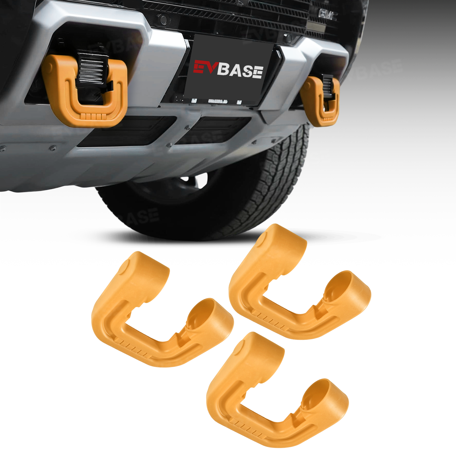 Tow Hook Covers for GMC Hummer EV Front Rear Bumper Performance D-ring Recovery Hook 3PCS