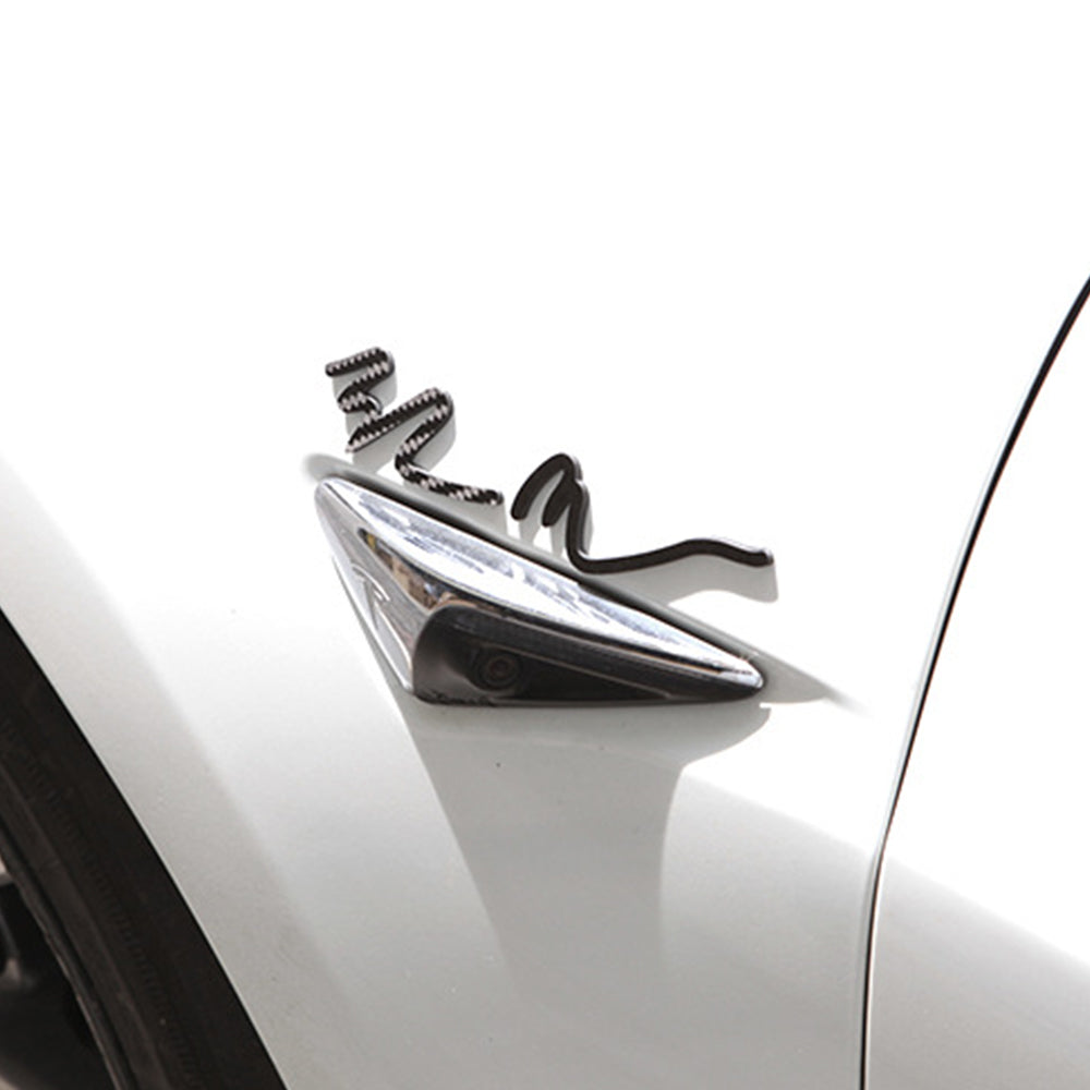 Emblem Sticker for Tesla Front Trunk/Rear Trunk Logo Decal Cover Real Carbon Fiber