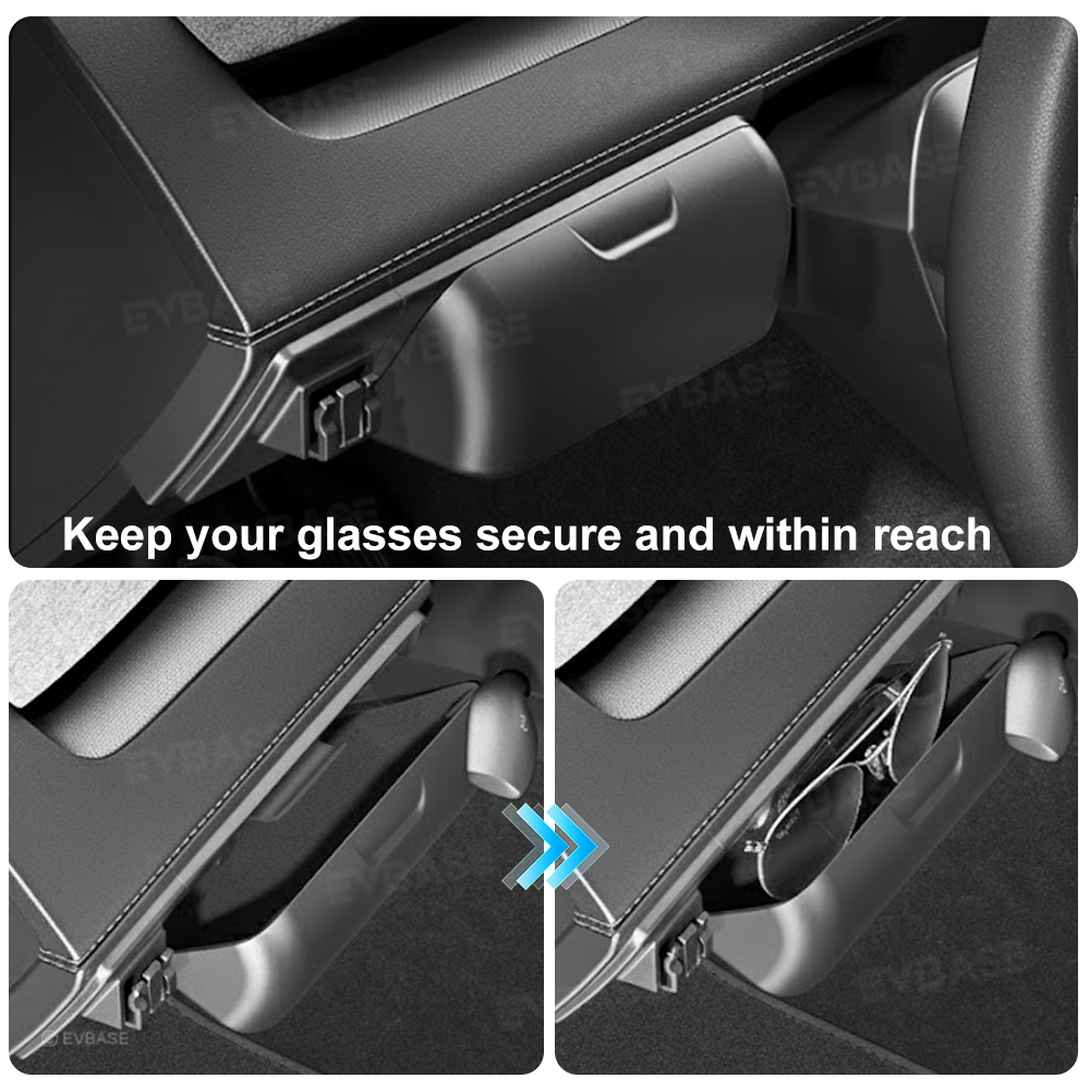 Model Y Juniper Dashboard Left Cup Holder Glasses Holder 2-in-1 Storage Organizer Box