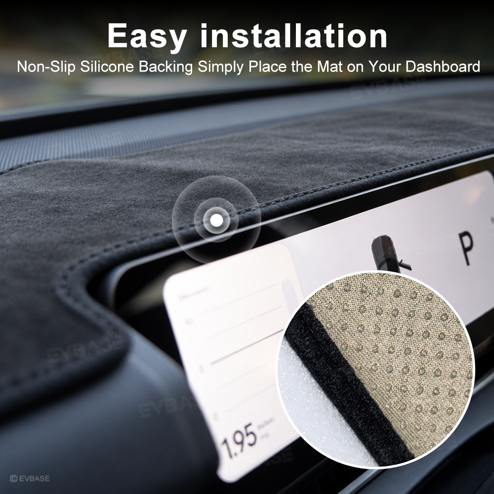 Dashboard Cover for Rivian R2 Anti-Glare Suede Dash Mat Non-Slip Sun Protection