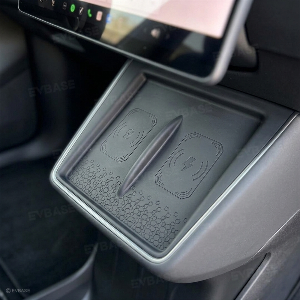 Model Y Juniper Standard Center Console Wireless Charging Pad Silicone Non-Slip Charger Mat