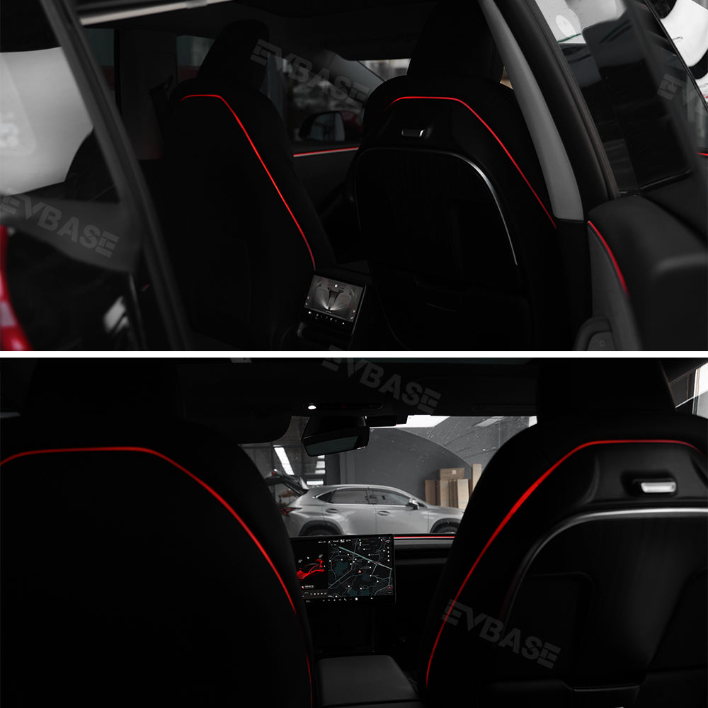 Model Y/3 Backseat Ambient Lighting Seat Back Neon Lights Interior Lighting Upgrade