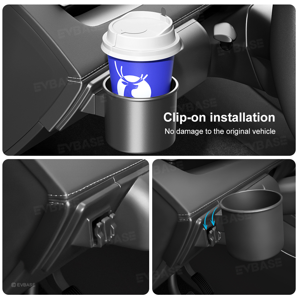 Model Y Juniper Dashboard Left Cup Holder Glasses Holder 2-in-1 Storage Organizer Box