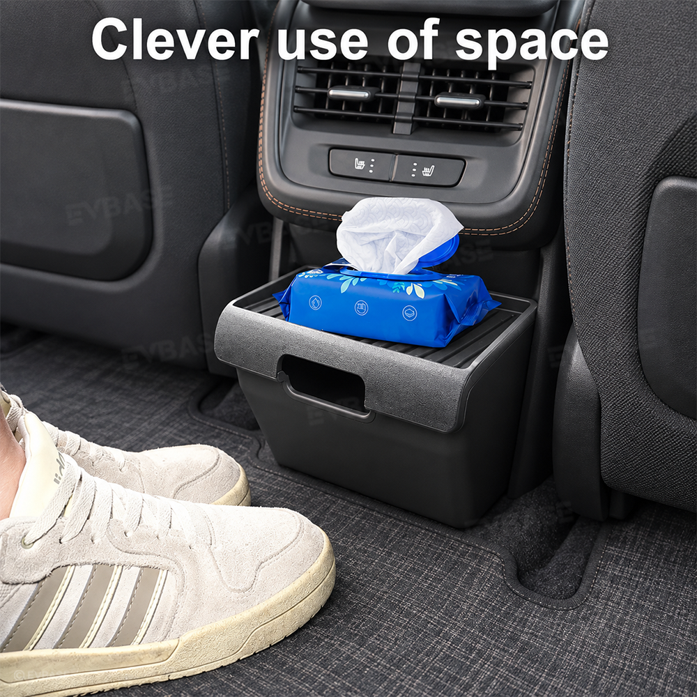 Rear Center Console Storage Box for Rivian R2 Rear Seat Organizer Trash Can