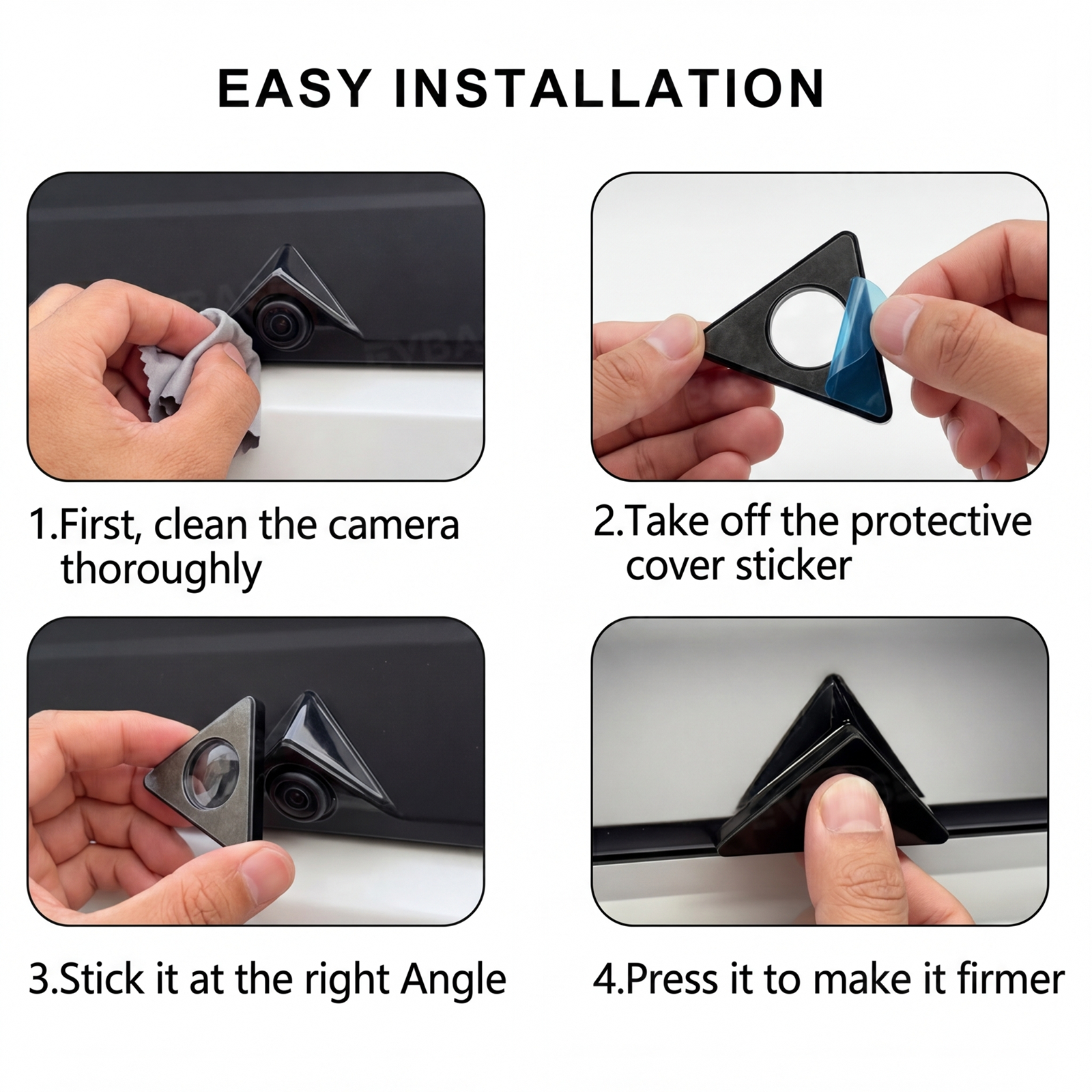 Cybertruck Front & Rear Camera Lens Cover Superhydrophobic Protective Guard Clear View Protection