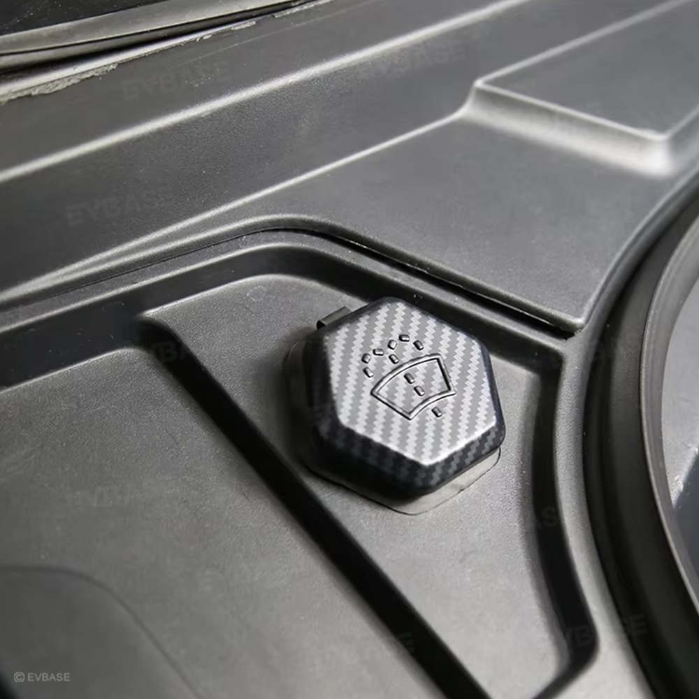 Cybertruck Windshield Wiper Fluid Reservoir Cap ABS Carbon Fiber Style Trim Cover