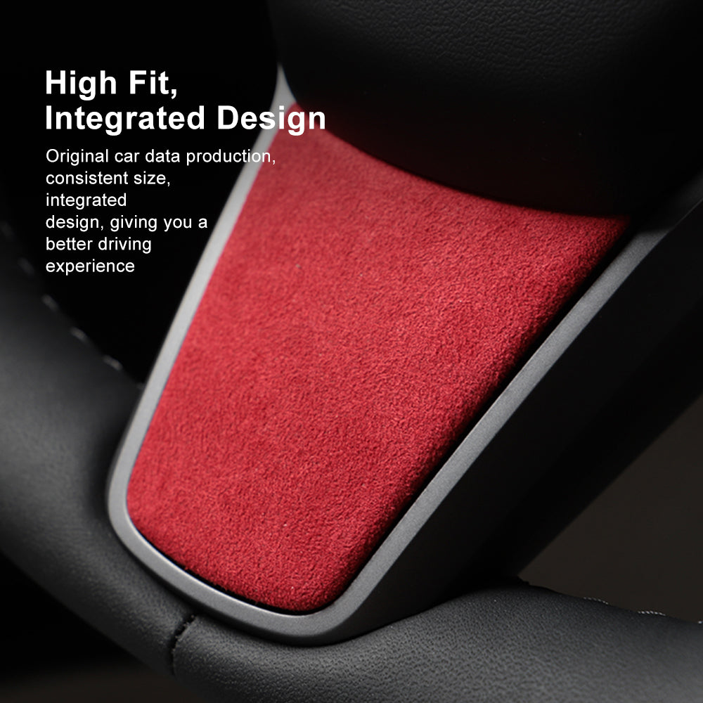 Customized Model 3 Y Steering Wheel Middle frame Cover Alcantara Suede Cover for Tesla
