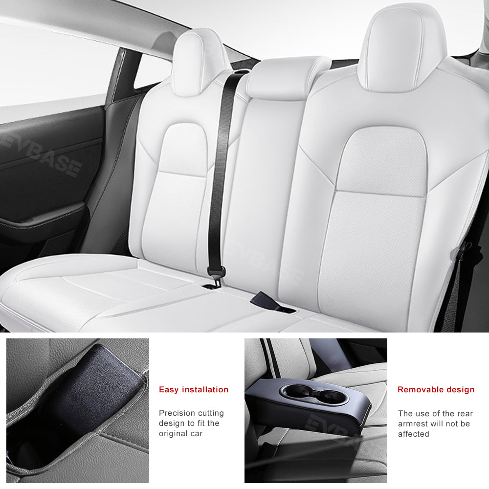 EVBASE Custom Seat Covers NAPPA Leather Seat Protector Interior Accessories For Tesla Model 3