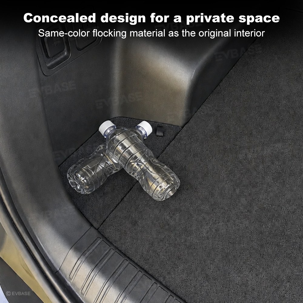 Trunk Cargo Side Storage Covers for Rivian R2 Carpeted Cargo Side Lids Hidden Storage Compartment with Pull Tabs
