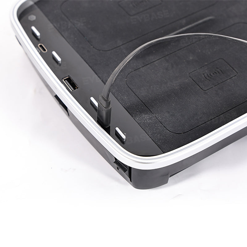 Wireless Charger for Rivian R1S R1T Center Console Armrest Dual Phone Charging Station With Ambient Light