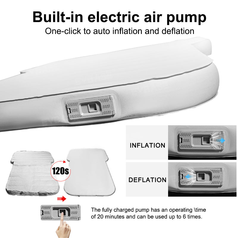 Camping Mattress for R1S Inflatable Air Bed Backseat Rear Trunk Travel Accessories Gear for Rivian