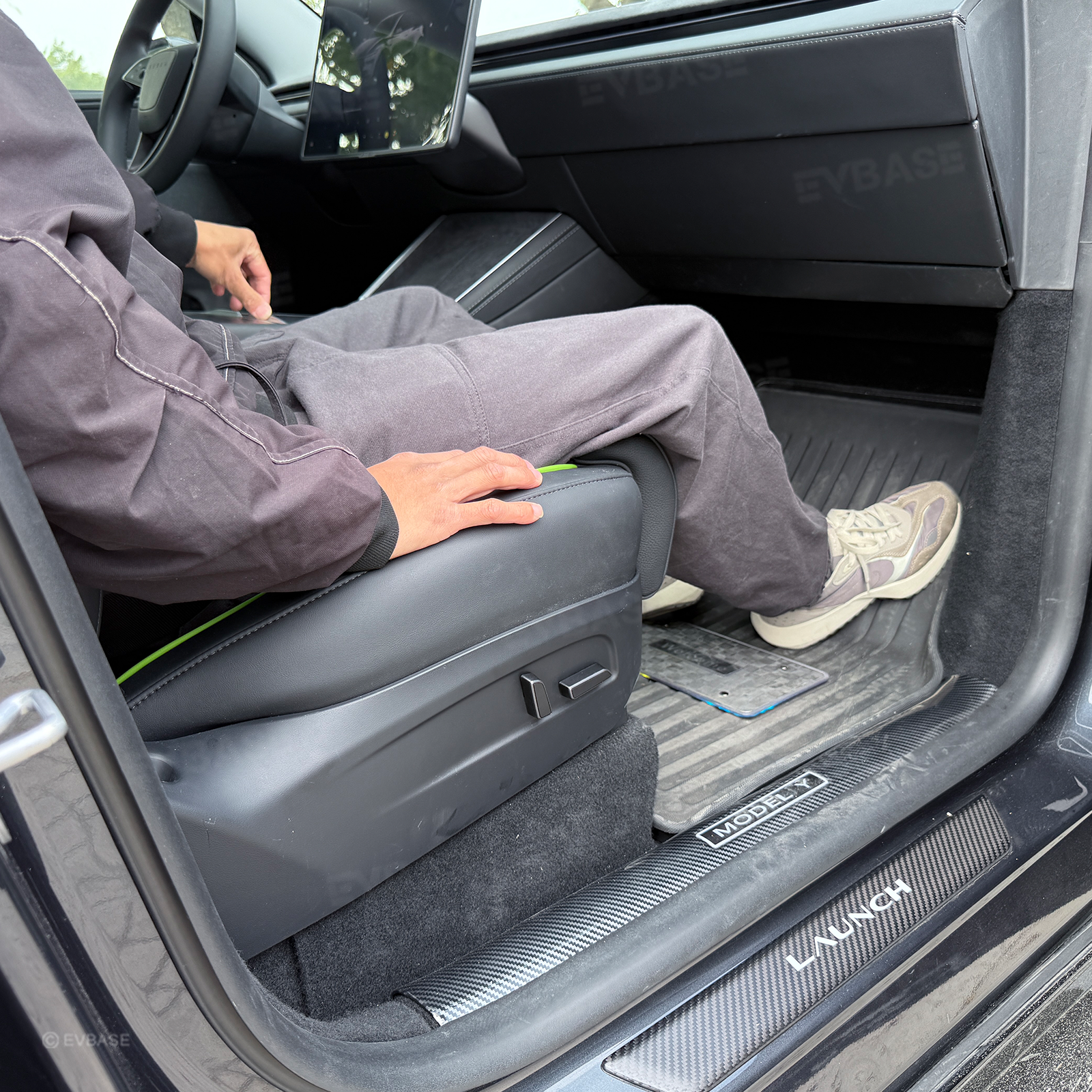 Front Seat Leg Support Cushion Nappa Leather for Tesla Model Y/ Y Juniper & Model 3/ 3 Highland