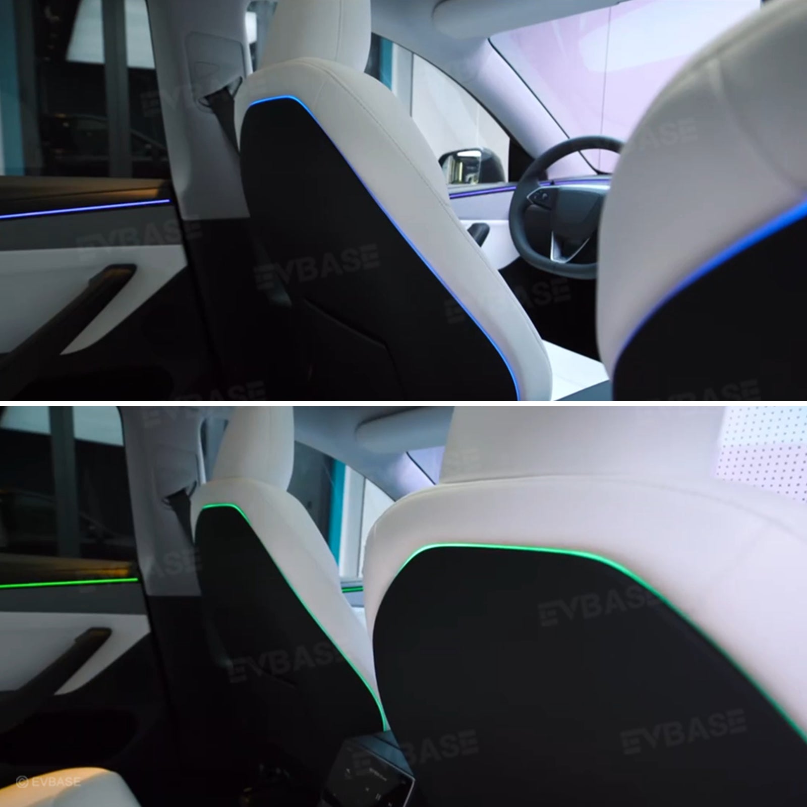 Model 3 Highland Interior Ambient Lighting Kit RGB LED Light Strips Neon Lights with Factory Screen Control