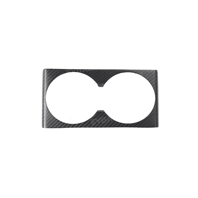 Model Y Juniper Cup Holder Trim Rear Armrest Real Carbon Fiber Cover Center Console Overlay Panel for Tesla