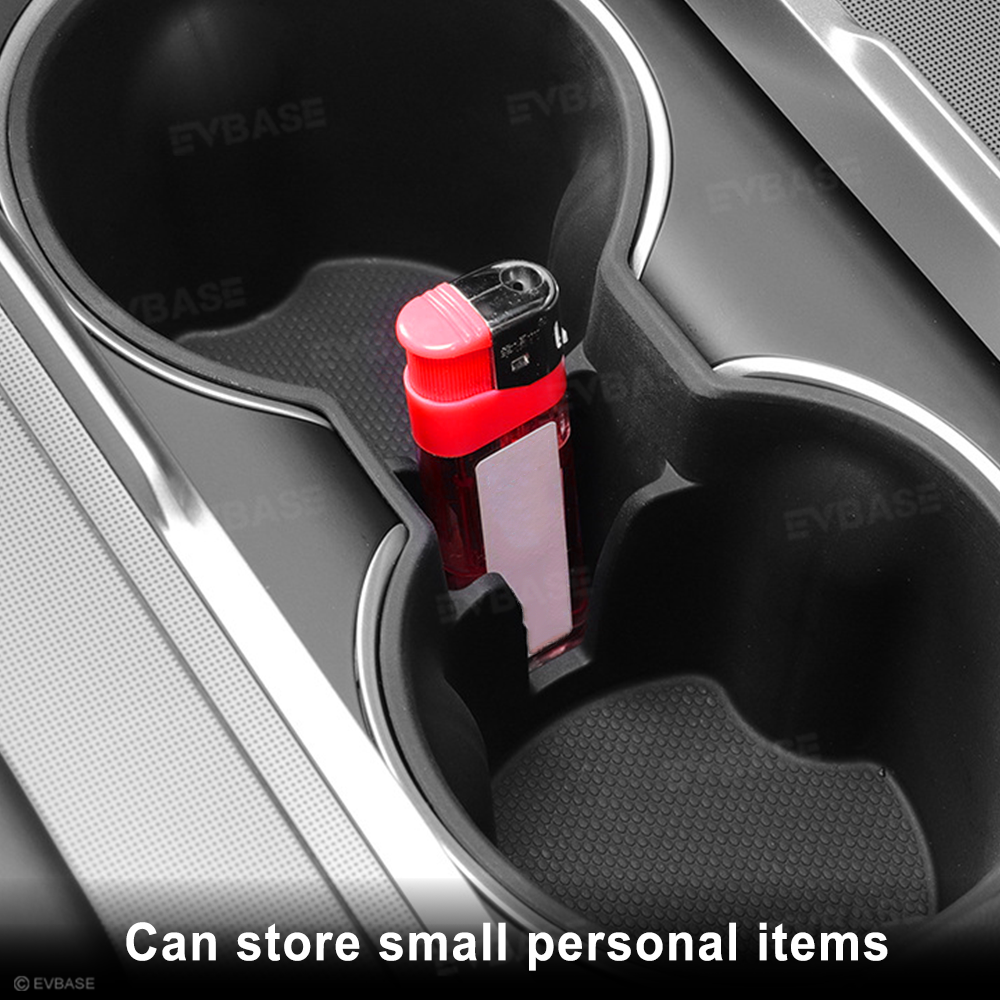 Model Y Juniper Cup Holder Center Console &Rear Armrest Cup Insert Silicone Tesla Water Bottle Organizer