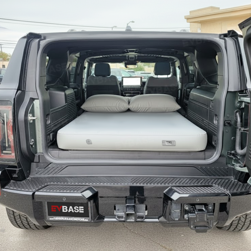 Air Mattress for Hummer EV SUV Inflatable Camping Mattress Bed Rear Trunk Travel Sleeping Pad with External Air Pump